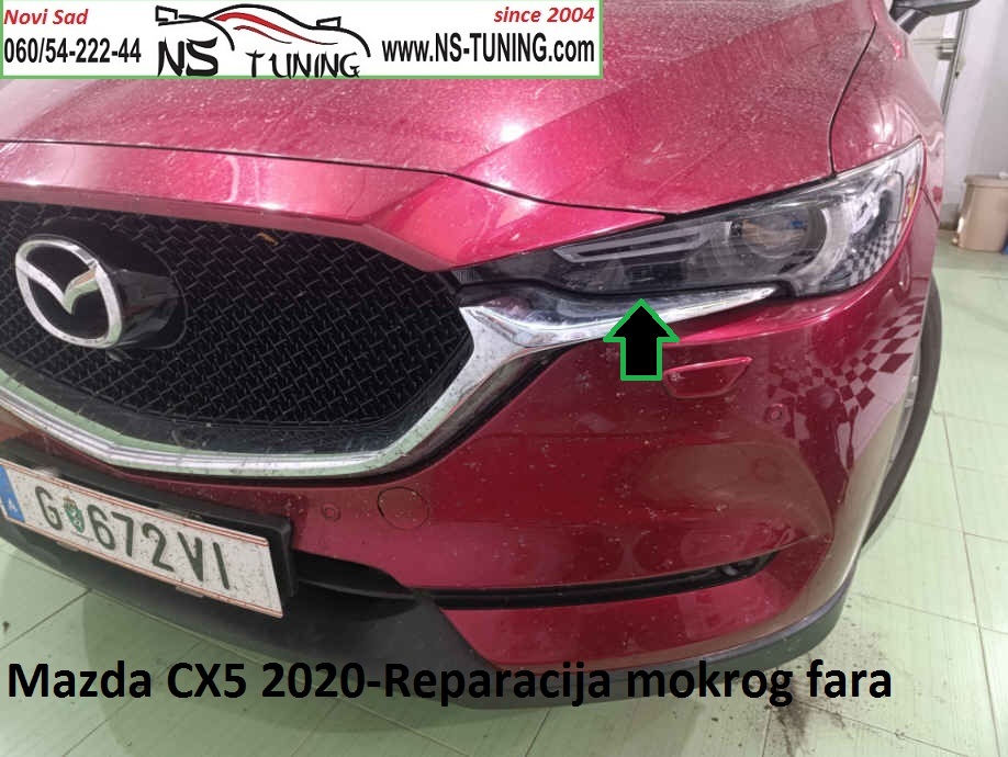 mazda cx5 2019 2020 2021 2022 mokar far reparacija servis farova zamena stakla novi sad ns tuning